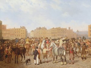 Ancien marché de Smithfield, Londres, 1824